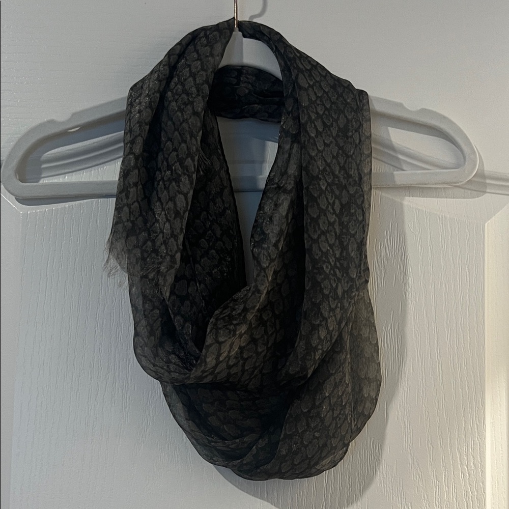Elegant Coach Snake Print Sheer Scarf
